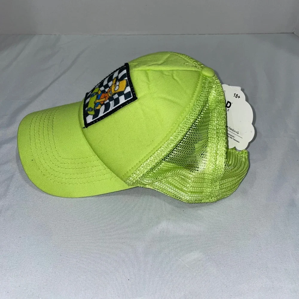 The Simpsons Bart Simpson Neon Green Trucker Hat Snapback Mad Engine